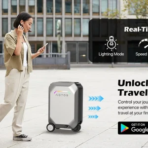 L2-S Smart Rideable Luggage, Foldable Electric Scooter Suitcase, 6.2 mph Max Speed, 6.2-Mile Range, Lightweight Portable Design for Travel & Commute