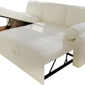 VanAcc Sofa Bed, Sleeper Sofa with Storage Chaise 2 in 1 Pull Out Couch Living Room