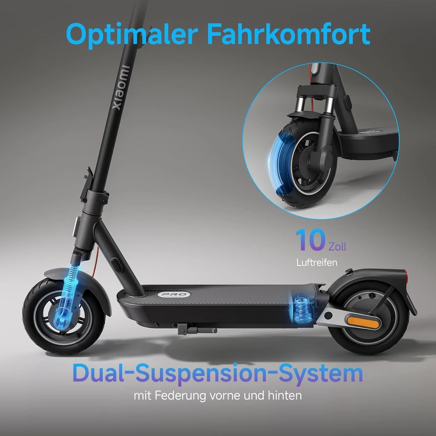 Xiaomi E-Scooter with German Road Legal (Max 20 km/h, Up to 70 km Range & 25 Percent Incline, Pneumatic Tyres, Dual Brakes, Display, Aluminium Body, App)