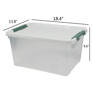 Clear Storage Bins 6-Pack, 35 Qt Plastic Storage Containers with Lids - Large Plastic Bins for Home Organization, Garage, Moving & Industrial Use - Moisture Proof, Dustproof with Latches