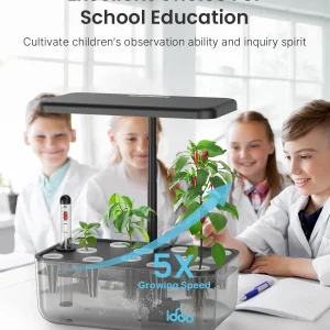 iDOO 12 Pods Indoor Garden Kit, Hydroponics Growing System, Smart Herb Garden Planter With LED Grow Light