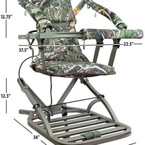 Summit Viper SD Climbing Treestand – Lightweight Aluminum, Foam Padded Seat, 300 lbs Capacity, Includes Safety Harness