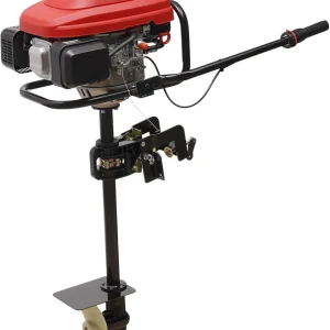 4 Stroke 4HP Outboard Motor, 4 Stroke 55CC Jet Pump Boat Engine w/Wind Cooling CDI System for Rubber Boats, Wooden Boats, Fishing Boats, etc, 5500 rpm