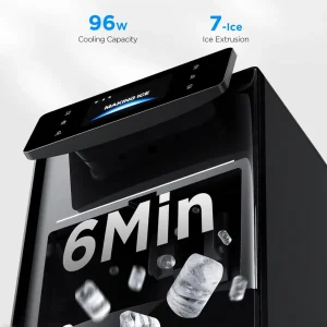 GoveeLife Smart Nugget Ice Maker Pro, 60lbs Daily, 6-Minute First Ice, 40dB Ultra-Quiet with AI NoiseGuard, App & Voice Control, Self-Clean, 3.5lbs Basket & Dual Water Tanks, for Home Kitchen, Party