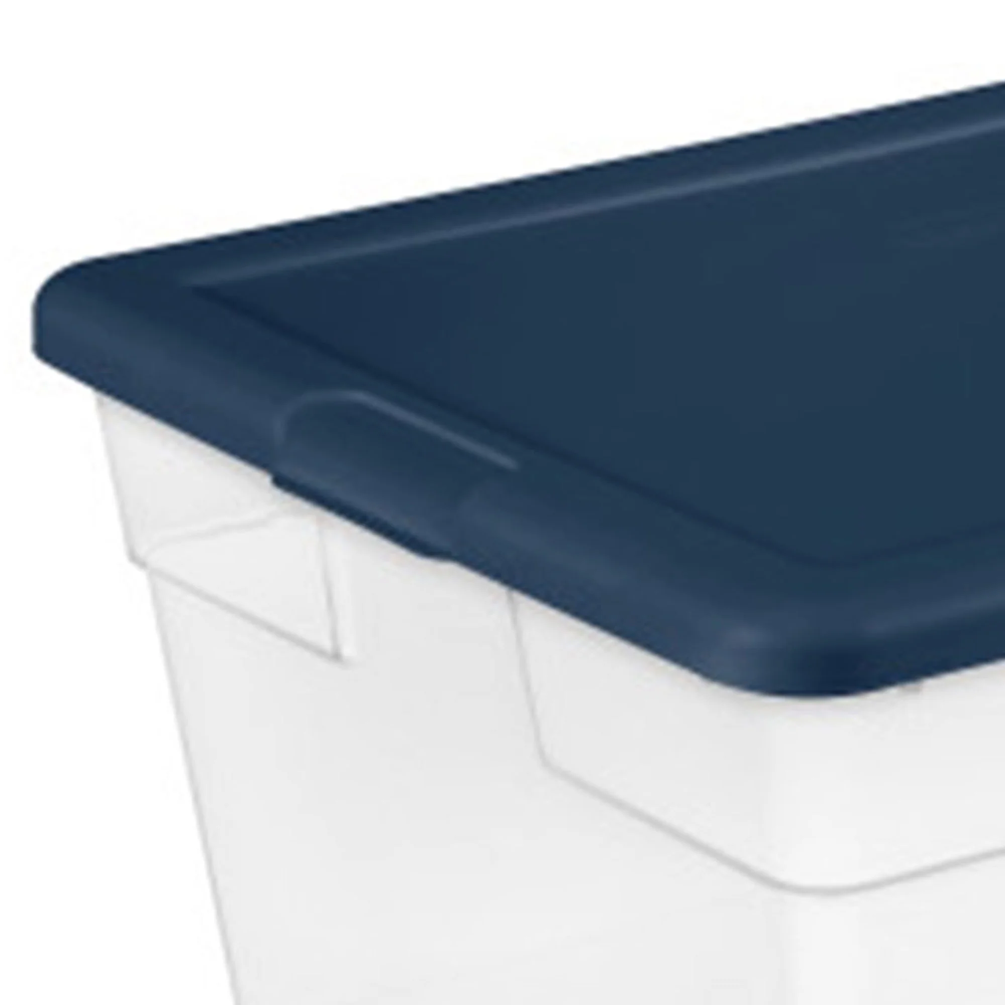 Sterilite 24 Pk Storage Tote Container, 56 Qt, Clear, Mindful Mint Lid