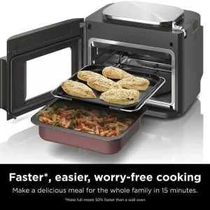 Restored Ninja Combi All-in-One Multicooker, Oven, & Air Fryer, 10-in-1 Functions, Stainless Steel, (Refurbished)
