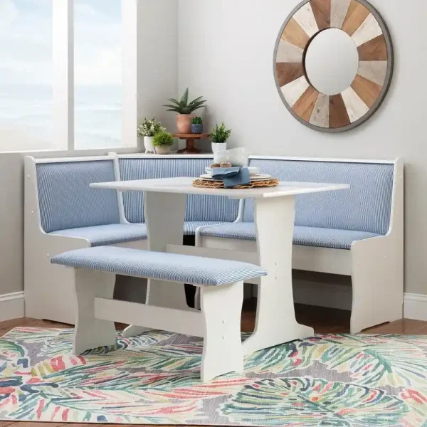Sedley Farmhouse Nook Dining Set with Storage
