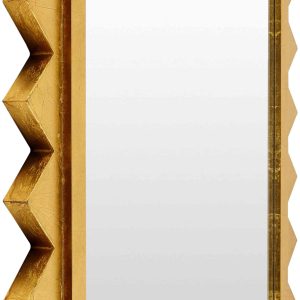 Mark&Day Wall Mirror, Houtdorp Traditional Gold Rectangle Vanity Mirrors for Bedroom Living Room Bathroom and Entryway Home Decor, Mounted Gilded Wood Frame Mirror for Walls (35"H x 25"W)