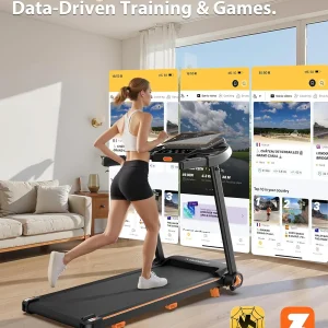 Foldable Treadmill for Home with Incline Extra Large Dual LED Screen Home Office Treadmills