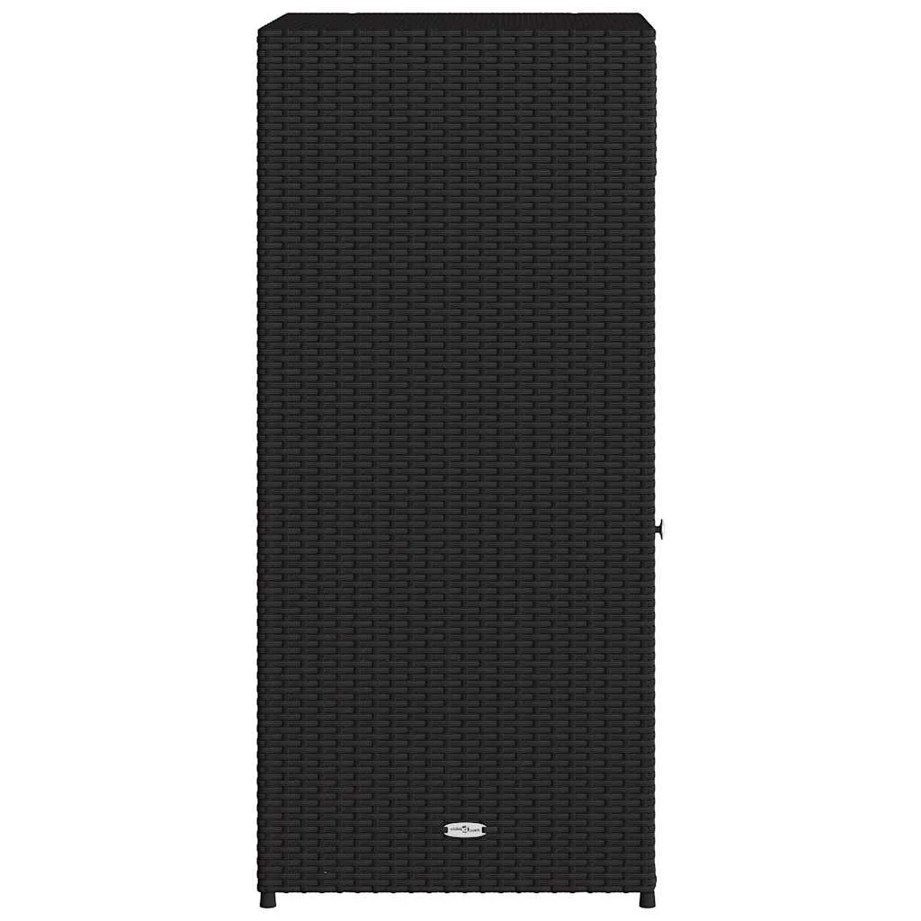 vidaXL Patio Storage Cabinet, PE Rattan Beige, 21.70 x 21.70 x 43.70 in