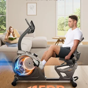 Niceday Recumbent Exercise Bike 400lbs App LCD Heart Monitor