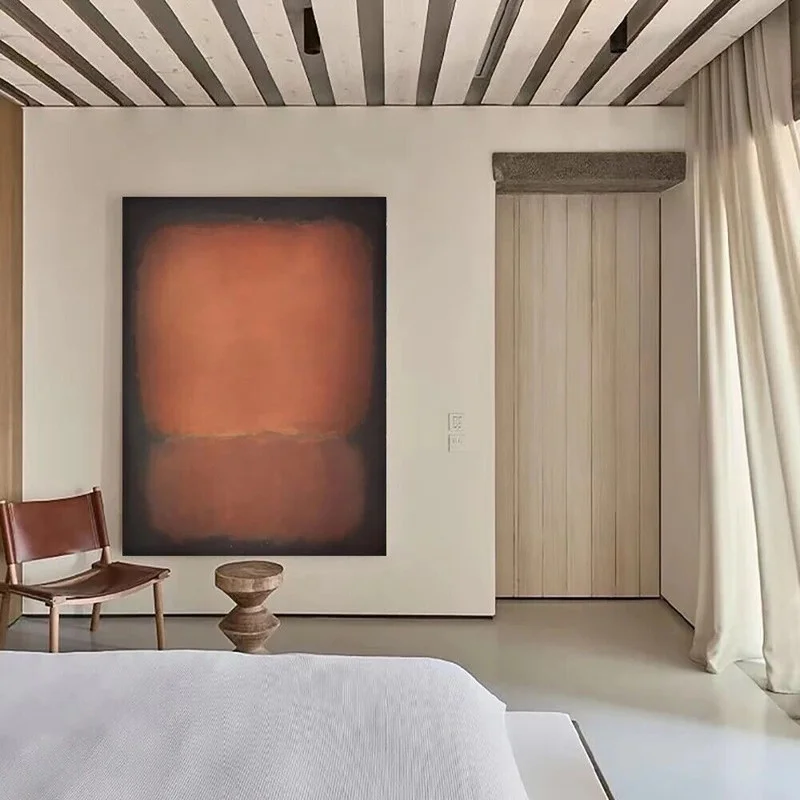 Brown Abstract Painting Wabi Sabi Wall Art Minimalist Painting Neutral Abstract Art Lare Earth Tone Modern Painting Home Decor