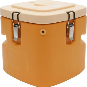 Insulated Soup Carrier Coolers, 2.5 Gallon Food Warmer/Coolers Box for Food Storage, Large Stainless Steel Leakproof Lid Insulated Soup Container (Red)