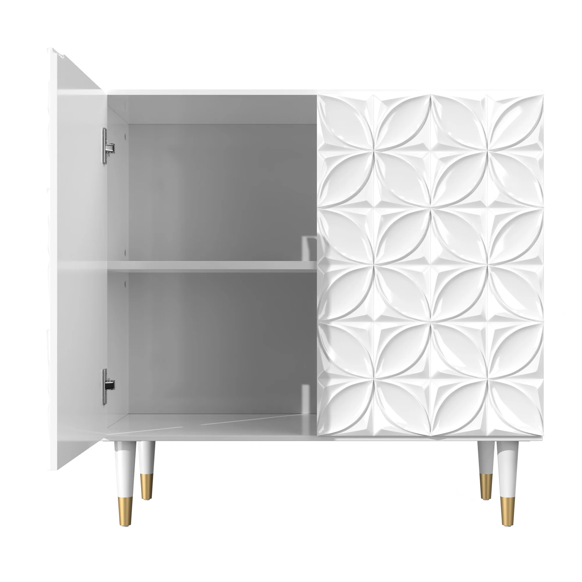 Clihome 2-Door Freestanding Locker Storage Accent Cabinet Blue