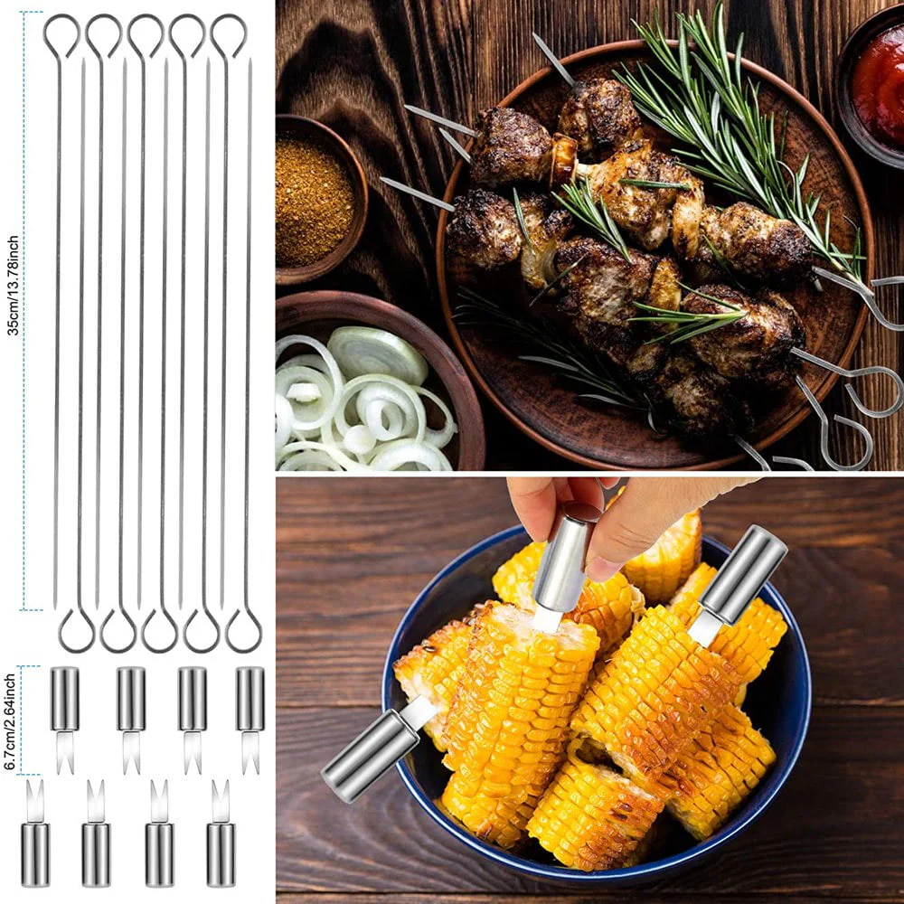 41Pcs Stainless Steel Grill Tools, BBQ Grill Utensils Set for Camping/Backyard, Grilling Accessories with Barbecue Mats, Aluminum Case, Thermometer for Men Women