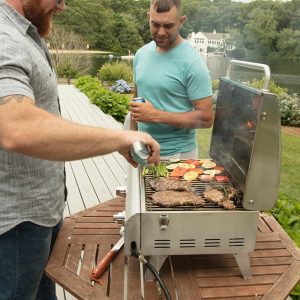 Cuisinart Chef's Style Tabletop Portable Propane Grill, 20,000 BTU Stainless Steel 2-Burner
