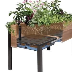 Watering Eco-Stained Elevated Planter Box