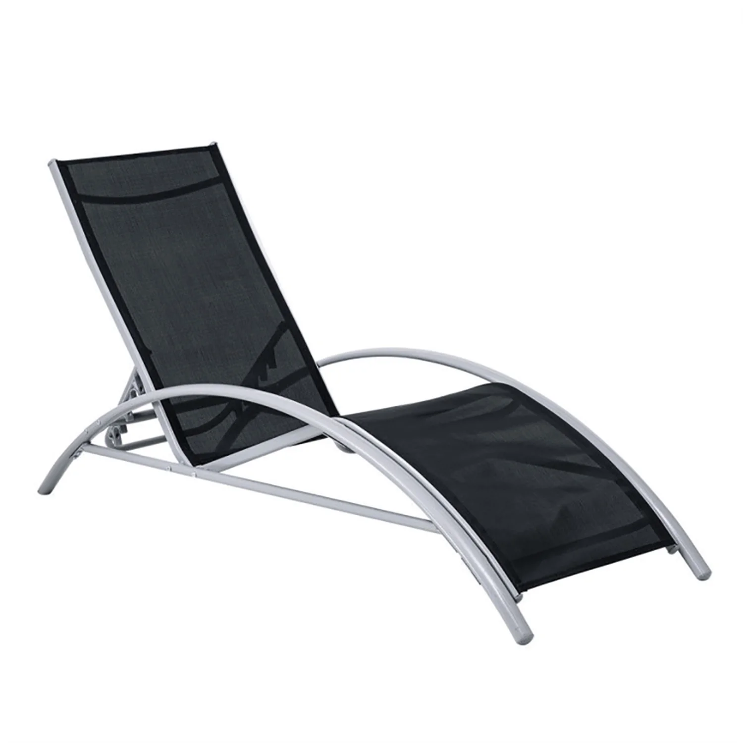 Aimee Lii 3 Pieces Folding Portable Zero Gravity Reclining Lounge Chairs Table Set, Wicker Patio Furniture
