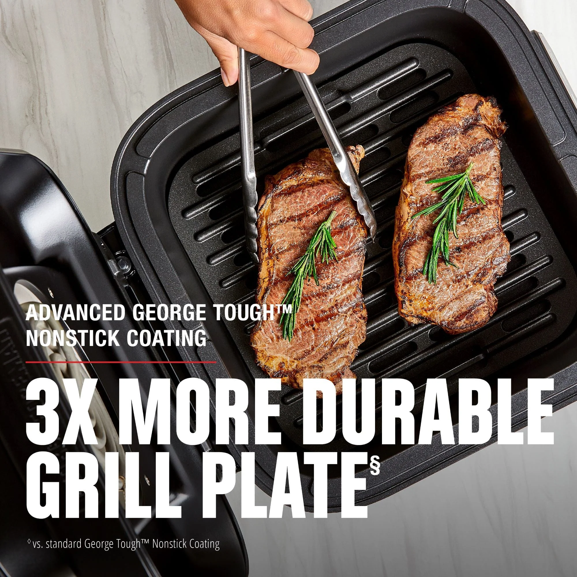 Foreman Beyond Grill 7-in-1 Electric Indoor Grill and 6 Quart Air Fryer, Black, MCAFD800D