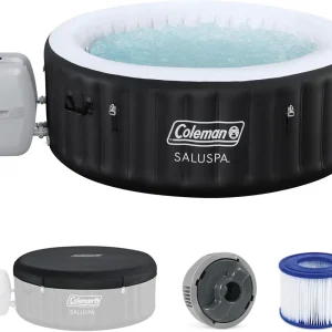 Coleman Miami 2 to 4 Person Inflatable Hot Tub, Round Energy-Efficient Portable Outdoor