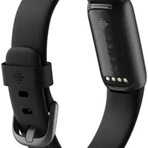 Fitness and Wellness-Tracker with Stress Management, Sleep-Tracking and 24/7 Heart Rate, One Size S L Bands Included, Lunar White/Soft Gold Stainless Steel, 1 Count