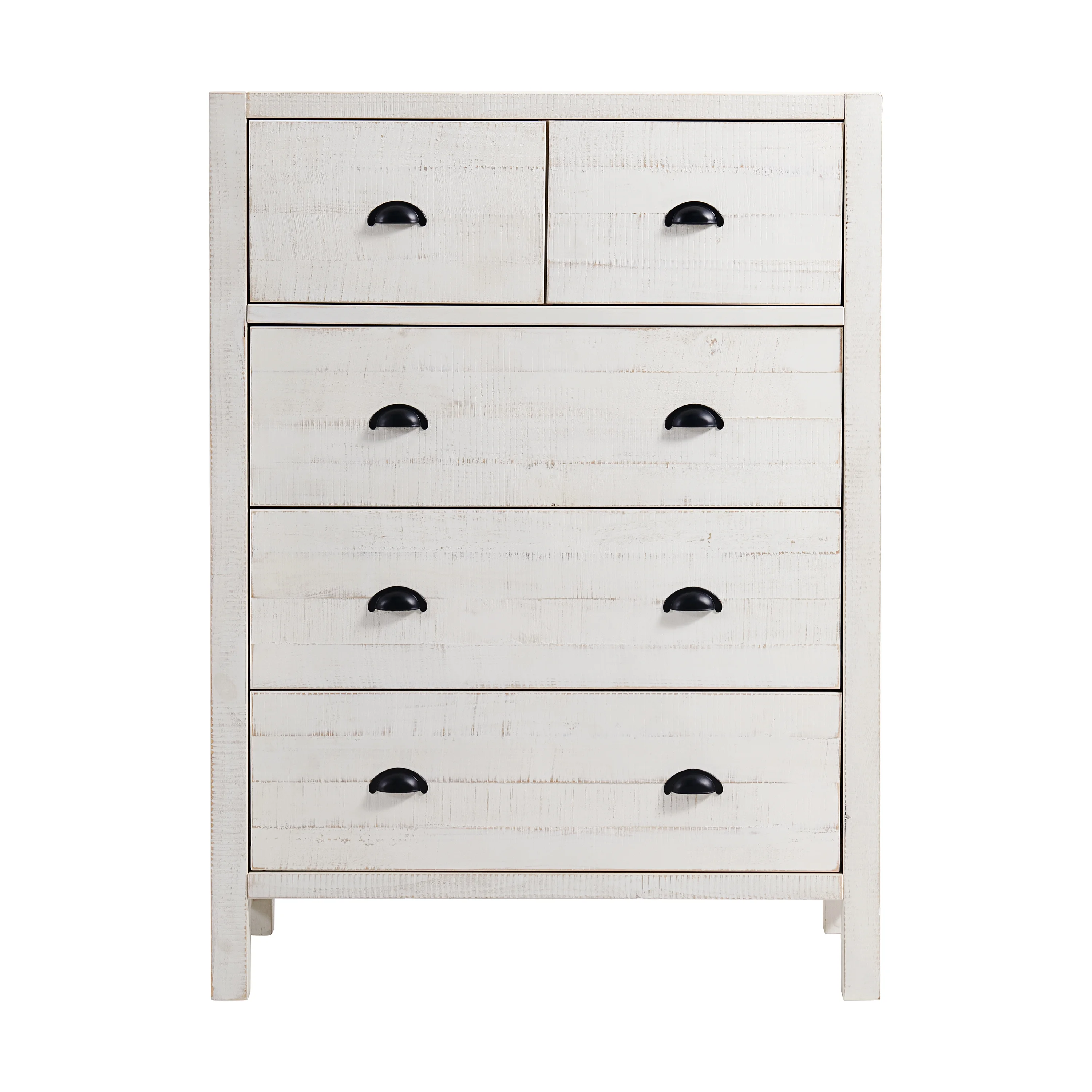 Alaterre Furniture Arden 5-Drawer Wood Chest Dressers for Adult, Solid Acacia Hardwood Storage Unit with Full-Extension Metal Glides