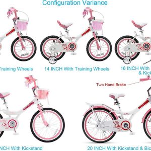 Royalbaby Jenny Princess 20 inch Girl-s Bicycle. White & Pink