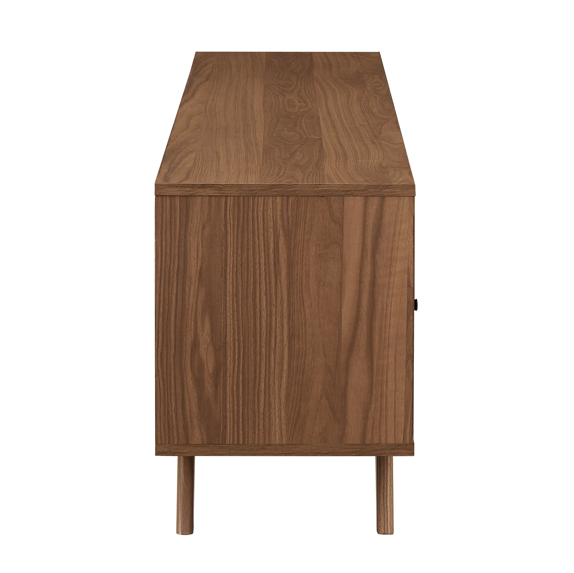 Walker Edison Mid-Century Modern Storage TV Stand for TVs up to 80-, Mocha