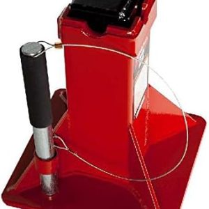 10-Ton Medium Height Pin Type Jack Stands, Pair, Red