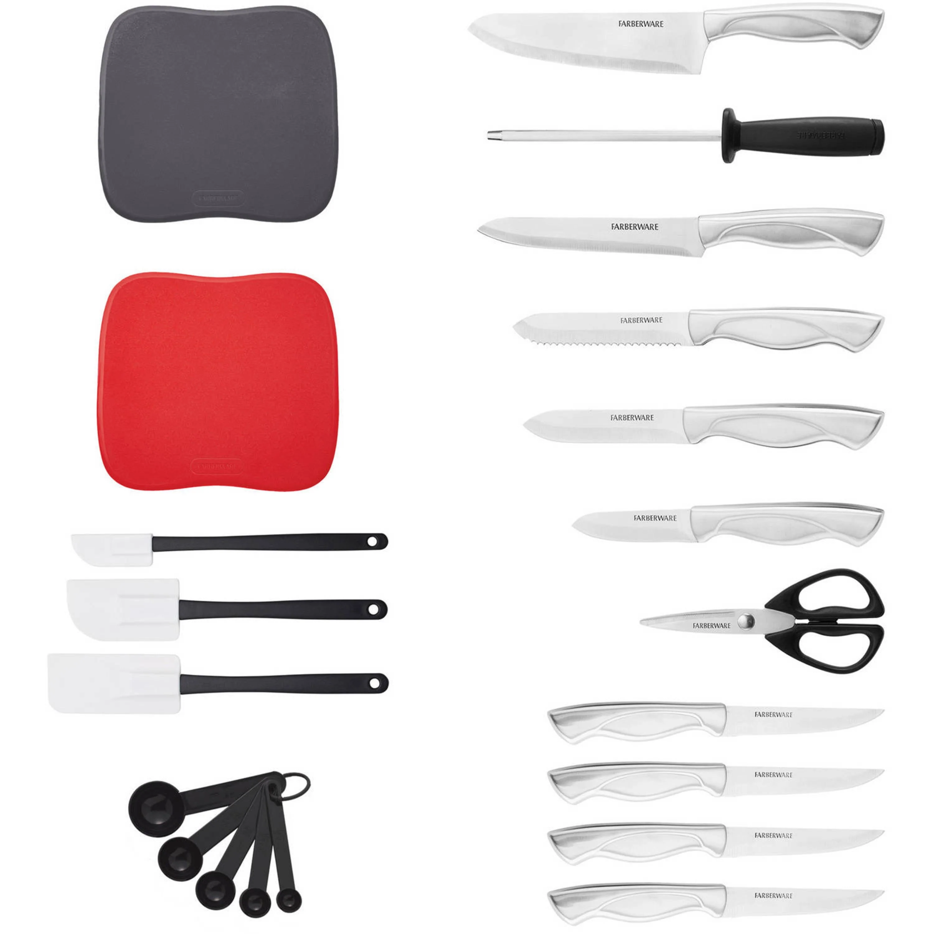 Farberware Classic 22-piece Stamped Stainless Steel Cutlery and Utensil Set