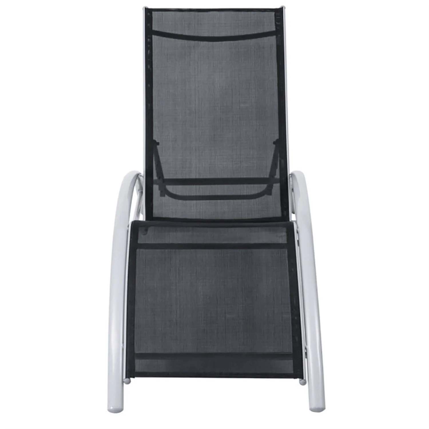 Aimee Lii 3 Pieces Folding Portable Zero Gravity Reclining Lounge Chairs Table Set, Wicker Patio Furniture