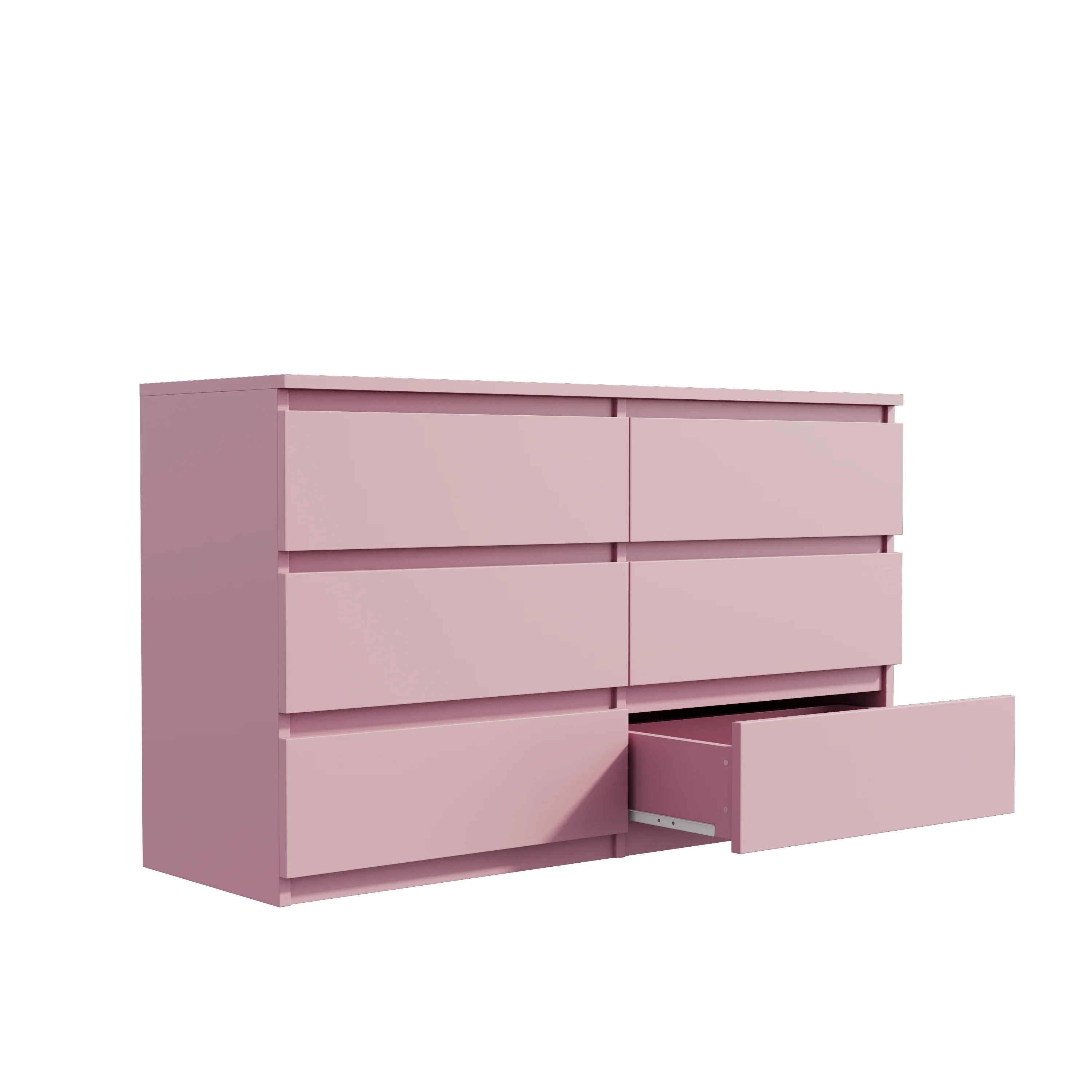 Aukfa Modern 6-Drawer Dresser Chest of Drawers Storage Cabinet for Bedroom Living Room, Green