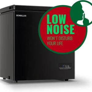 Chest Freezer 5.0Cubic Feet Deep Freezer Freestanding Freezers with 2 Removable Stainless Steel Basket, Mini Freezer Top Open Door Compact Freezer with Electronic Control 41℉ to -15℉BLACK