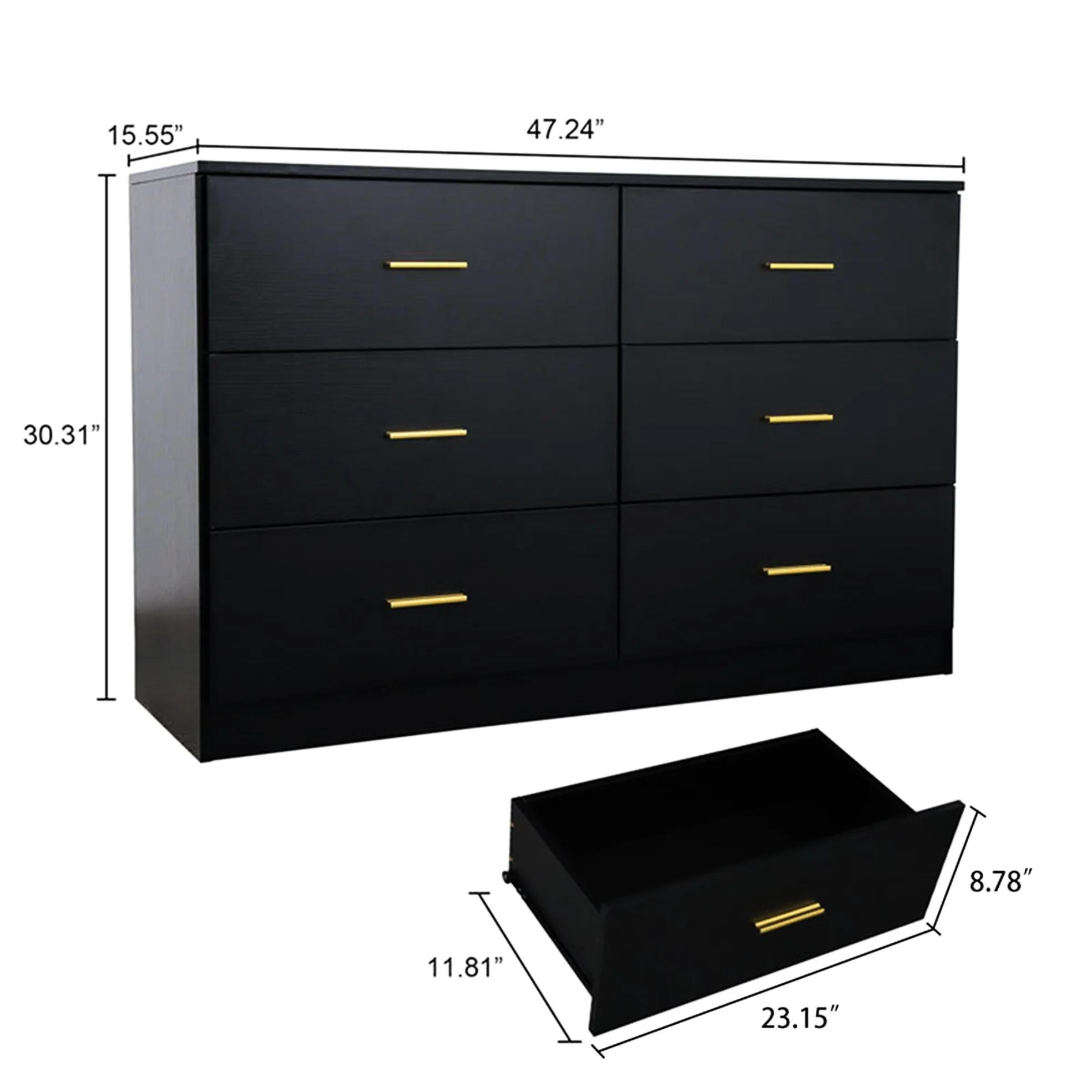 Dark Blue Dining Room Storage Cabinet With Shelves - Coffee Bar Drawers For Kitchen Antique Drawers, Shelves, And Cabinets