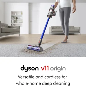 Dyson V11 Origin Cordless Vacuum, 185AW, 3 Power Modes, Up to 60 Minutes,² Deep Cleans Hard Floors and Carpets, Detangles pet Hair, Converts to Handheld