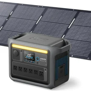 Portable Power Station 1800W (2400W Peak) Solar Generator 58 Minutes to Fully Charge