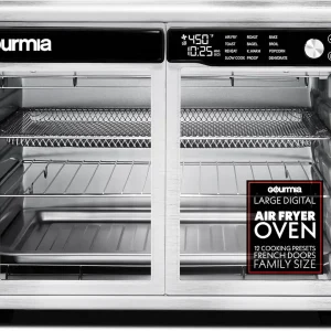 Gourmia French Door Air Fryer Oven - 37 Qt Large Capacity Convection Toaster Oven