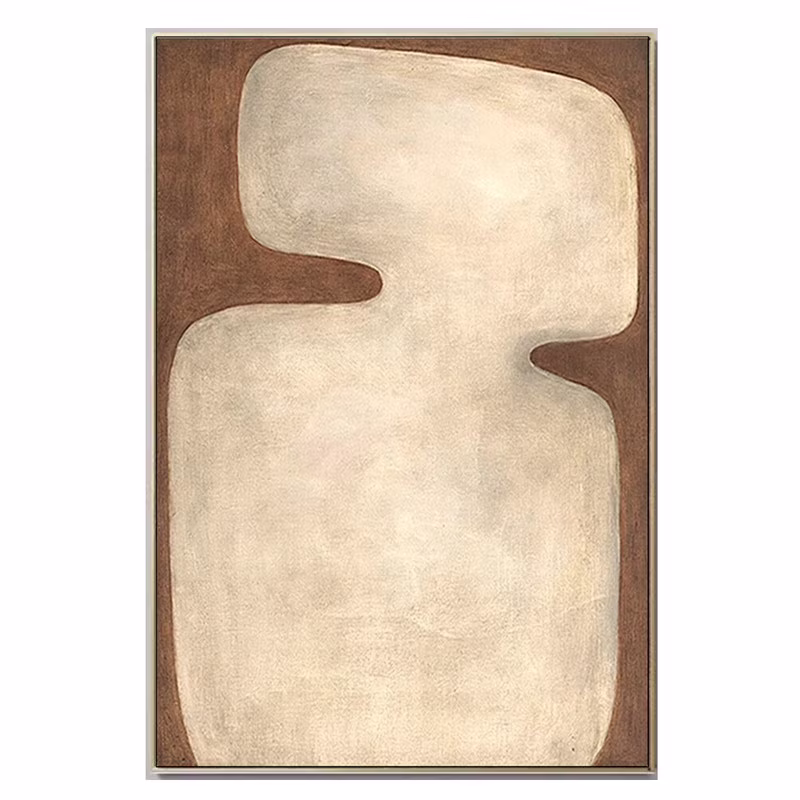 Brown Abstract Painting Wabi Sabi Wall Art Minimalist Painting Neutral Abstract Art Lare Earth Tone Modern Painting Home Decor