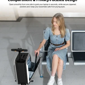 L2-S Smart Rideable Luggage, Foldable Electric Scooter Suitcase, 6.2 mph Max Speed, 6.2-Mile Range, Lightweight Portable Design for Travel & Commute