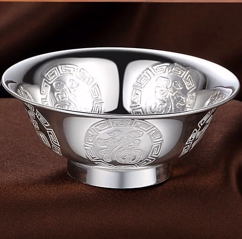 Solid Silver Chopsticks 999 Sterling Silver Household Snowflake Silver Sterling Silver Tableware Wedding and Birthday Gifts