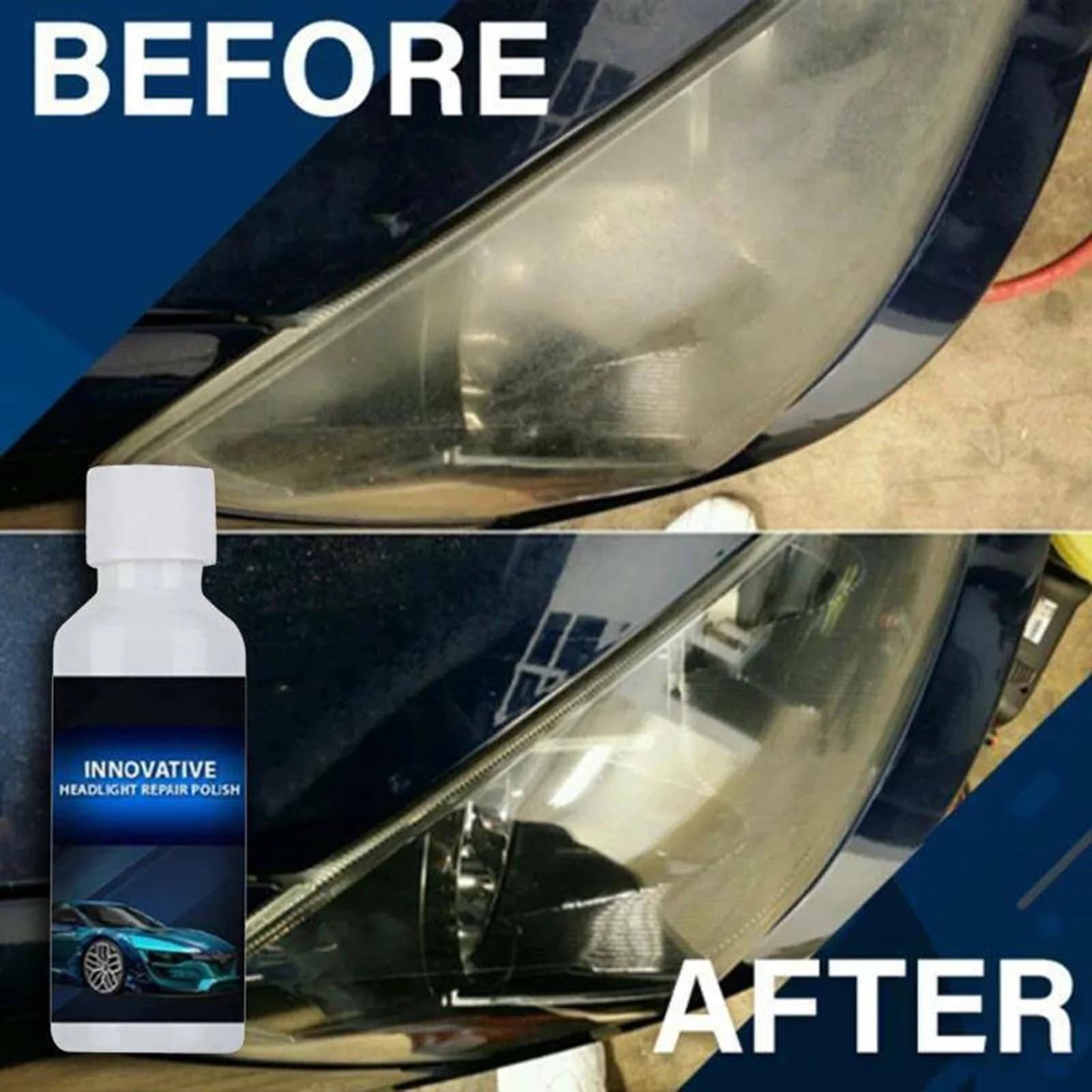 Giyblacko Cleaning brushes with handles Polish Headlight Renewals 20ml Headlight Kit Liquid Car Cleaning Cleaning Supplies