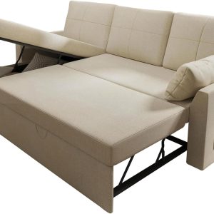 VanAcc Sofa Bed, Sleeper Sofa with Storage Chaise 2 in 1 Pull Out Couch Living Room