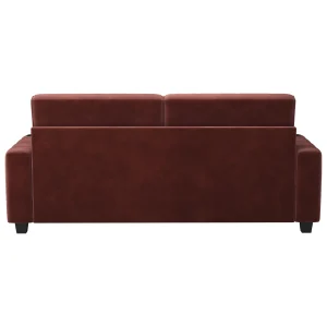87-Large Loveseat Sofa, 3 Seater Couch with Storage, Velvet Fabric Deep Seat Sofa with Pillow& Cup Holders, Modern Comfy Sofa with USB& Type-C Ports, Home Sofa Couch for Living Room Bedroom