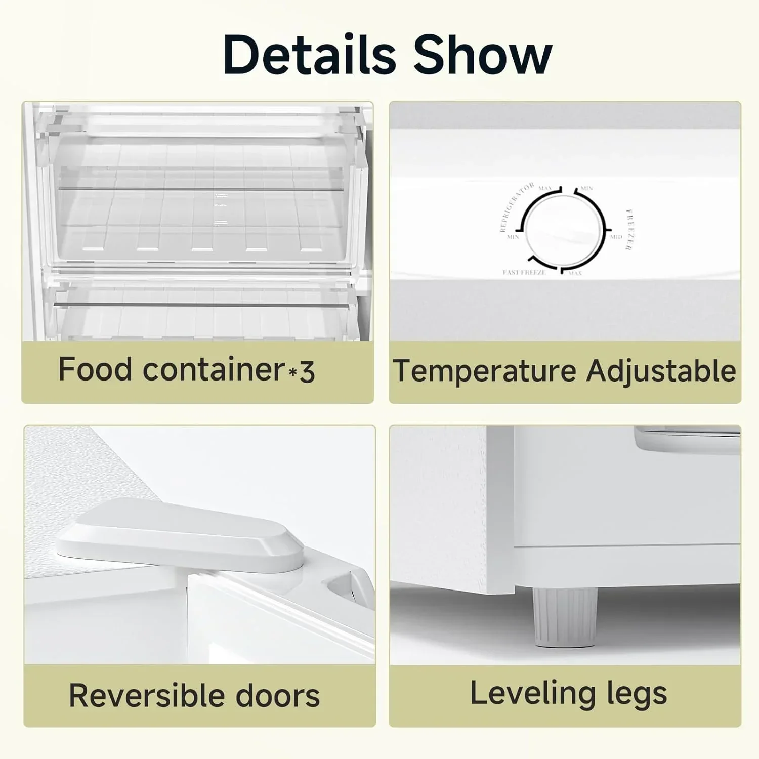 BANGSON Upright Freezer 7.0 Cu.ft Stand Up Freezer Convertible Upright Freezer/Refrigerator
