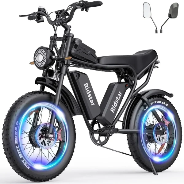 Electric bike Q20, 2000W, 52V, 30-180 miles, all-terrain fat bike for adults