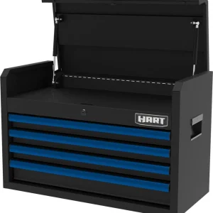 HART 26-Inch 4-Drawer Heavy-Duty Steel Tool Chest, Locking Garage Storage Organizer