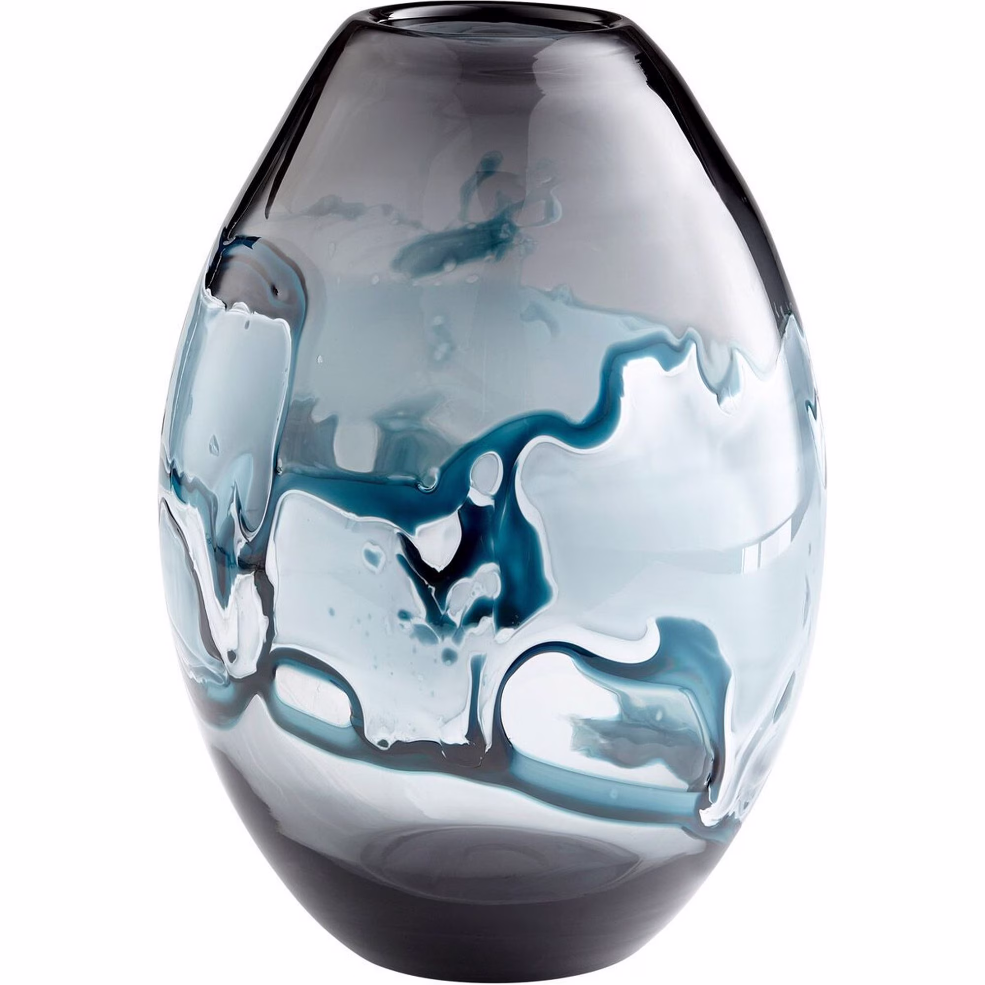 Cyan lighting - Mescolare - Vase-14.5 Inches Tall and 10.5 Inches Wide - Cyan
