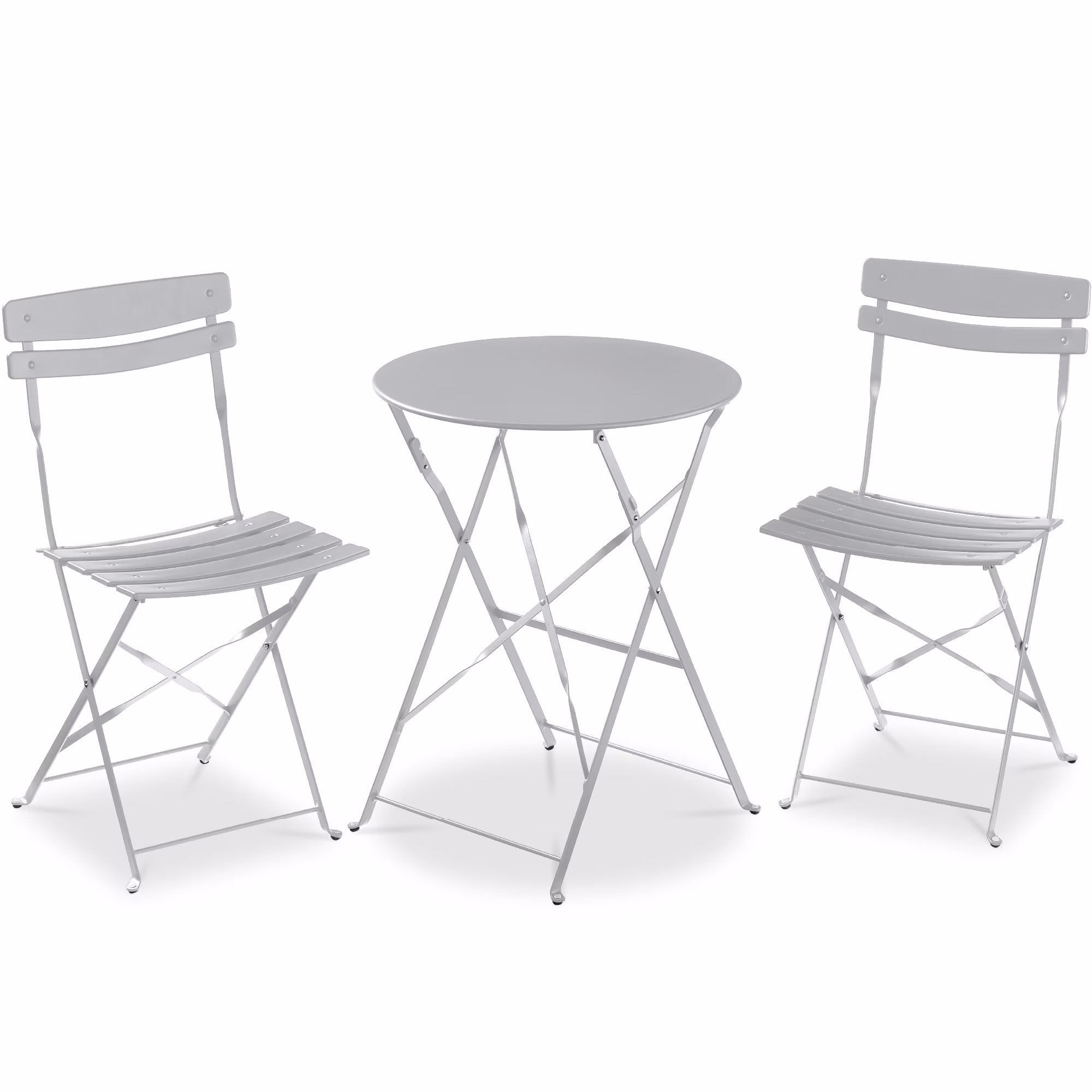 Best Choice Products 3-Piece Small Bistro Set, Folding Patio Furniture Set of 2 Chairs and Table - Black