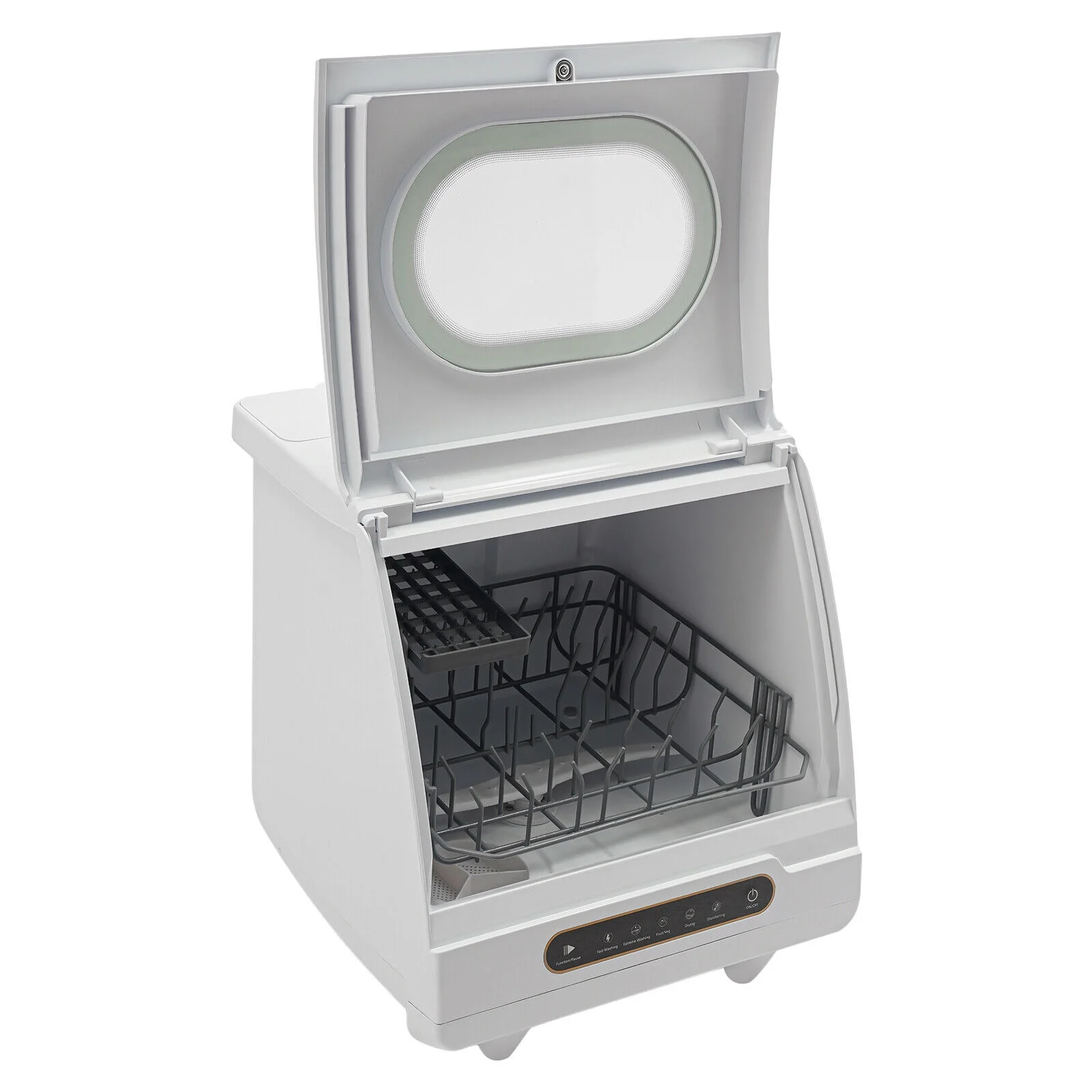 1200W mini Portable Countertop Dishwasher 360- Rotating Deep Cleaning Dishwasher