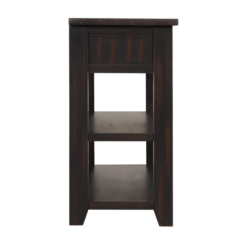 Wood Console Table with 3 Storage Drawers and 2 Shelves